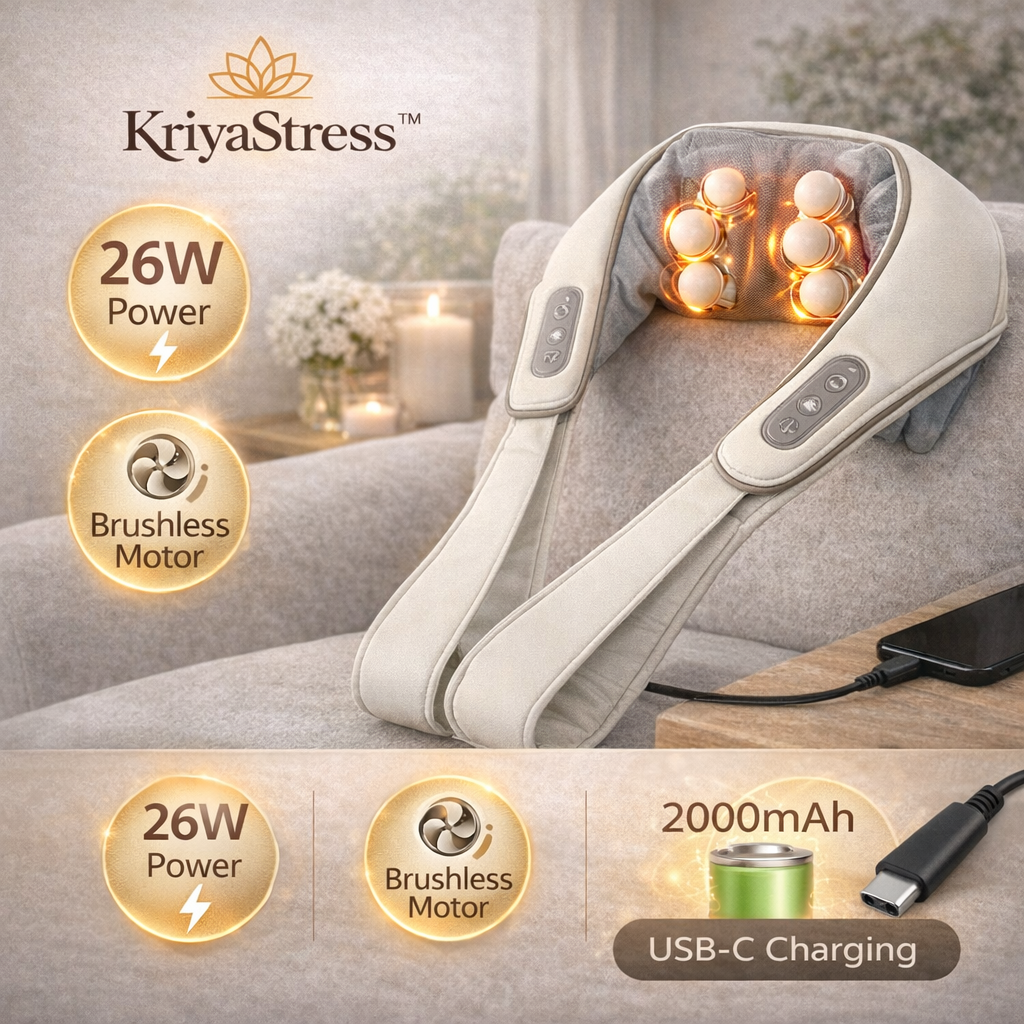 Electric Neck & Shoulder Massager – Deep Tissue Pain Relief (26W Power)