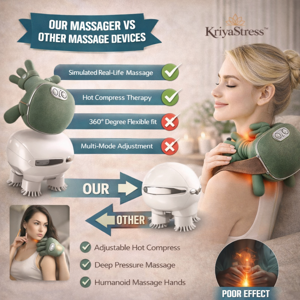 Neck Massager 2025  Electric Shoulder & Cervical Massage Deep Tissue Body Massager Almost Real Person Massager