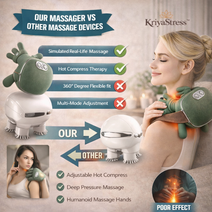 Neck Massager 2025  Electric Shoulder & Cervical Massage Deep Tissue Body Massager Almost Real Person Massager